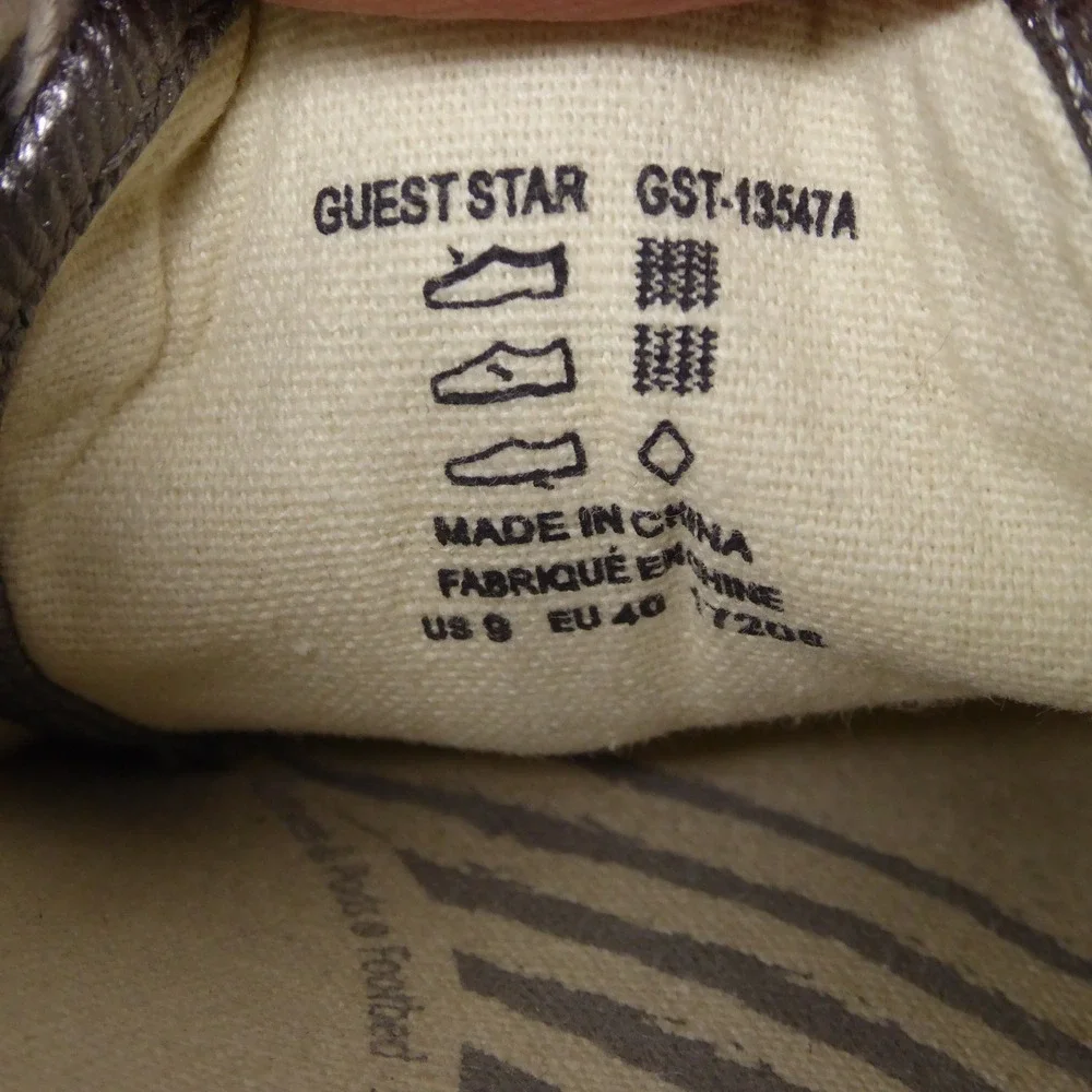 Taos Womens Guest Star Sneakers Pewter Metallic Canvas 9